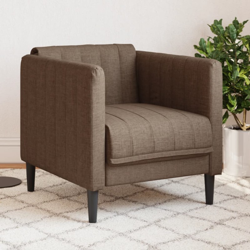 vidaXL Sillón de tela marrón vidaXL Sillón de tela marrón