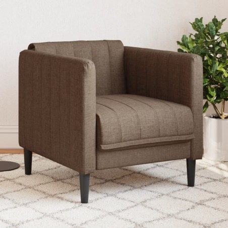 vidaXL Sillón de tela marrón