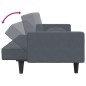 vidaXL Juego de sofás con cojines 2 piezas terciopelo gris oscuro vidaXL Juego de sofás con cojines 2 piezas terciopelo gris oscuro