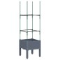 vidaXL Jardinera con enrejado PP gris 40x40x142,5 cm vidaXL Jardinera con enrejado PP gris 40x40x142,5 cm