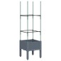 vidaXL Jardinera con enrejado PP gris 40x40x142,5 cm vidaXL Jardinera con enrejado PP gris 40x40x142,5 cm