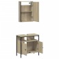 vidaXL Set de muebles de baño 2 pzas madera contrachapada roble Sonoma vidaXL Set de muebles de baño 2 pzas madera contrachapada roble Sonoma