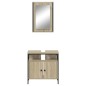 vidaXL Set de muebles de baño 2 pzas madera contrachapada roble Sonoma vidaXL Set de muebles de baño 2 pzas madera contrachapada roble Sonoma