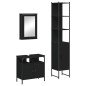 vidaXL Juego de muebles de baño 3 pzas madera contrachapada negro vidaXL Juego de muebles de baño 3 pzas madera contrachapada negro