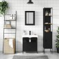 vidaXL Juego de muebles de baño 3 pzas madera contrachapada negro vidaXL Juego de muebles de baño 3 pzas madera contrachapada negro