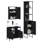 vidaXL Juego de muebles de baño 3 pzas madera contrachapada negro vidaXL Juego de muebles de baño 3 pzas madera contrachapada negro