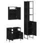 vidaXL Juego de muebles de baño 3 pzas madera contrachapada negro vidaXL Juego de muebles de baño 3 pzas madera contrachapada negro