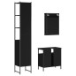 vidaXL Juego de muebles de baño 3 pzas madera contrachapada negro vidaXL Juego de muebles de baño 3 pzas madera contrachapada negro