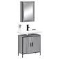 vidaXL Set de muebles de baño 2 pzas madera contrachapada gris sonoma vidaXL Set de muebles de baño 2 pzas madera contrachapada gris sonoma