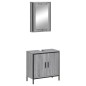 vidaXL Set de muebles de baño 2 pzas madera contrachapada gris sonoma vidaXL Set de muebles de baño 2 pzas madera contrachapada gris sonoma