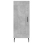 vidaXL Aparador de madera contrachapada gris hormigón 34,5x34x180 cm vidaXL Aparador de madera contrachapada gris hormigón 34,5x34x180 cm