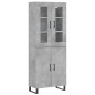 vidaXL Aparador alto madera contrachapada gris hormigón 69,5x34x180 cm vidaXL Aparador alto madera contrachapada gris hormigón 69,5x34x180 cm