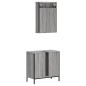 vidaXL Set de muebles de baño 2 pzas madera contrachapada gris sonoma vidaXL Set de muebles de baño 2 pzas madera contrachapada gris sonoma