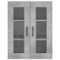 vidaXL Aparador alto madera contrachapada gris hormigón 69,5x34x180 cm vidaXL Aparador alto madera contrachapada gris hormigón 69,5x34x180 cm
