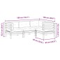 vidaXL Juego de sofás jardín 4 pzas con cojines madera pino impregnada vidaXL Juego de sofás jardín 4 pzas con cojines madera pino impregnada