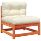 vidaXL Set de sofás jardín 5 pzas con cojines madera pino marrón cera vidaXL Set de sofás jardín 5 pzas con cojines madera pino marrón cera