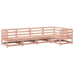 vidaXL Juego de sofás de jardín 5 pzas madera maciza de abeto Douglas