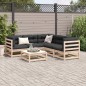 vidaXL Juego de sofás de jardín 6 pzas con cojines madera maciza pino vidaXL Juego de sofás de jardín 6 pzas con cojines madera maciza pino