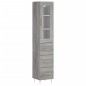vidaXL Aparador alto madera contrachapada gris Sonoma 34,5x34x180 cm vidaXL Aparador alto madera contrachapada gris Sonoma 34,5x34x180 cm