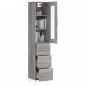 vidaXL Aparador alto madera contrachapada gris Sonoma 34,5x34x180 cm vidaXL Aparador alto madera contrachapada gris Sonoma 34,5x34x180 cm
