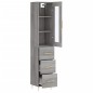 vidaXL Aparador alto madera contrachapada gris Sonoma 34,5x34x180 cm vidaXL Aparador alto madera contrachapada gris Sonoma 34,5x34x180 cm
