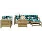 vidaXL Juego de sofás de jardín 7 pzas madera de pino impregnada vidaXL Juego de sofás de jardín 7 pzas madera de pino impregnada