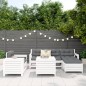 vidaXL Juego de sofás de jardín 7 pzas madera maciza de pino blanco vidaXL Juego de sofás de jardín 7 pzas madera maciza de pino blanco