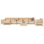 vidaXL Juego de sofás de jardín 10 pzas madera maciza de pino vidaXL Juego de sofás de jardín 10 pzas madera maciza de pino