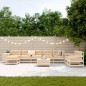 vidaXL Juego de sofás de jardín 10 pzas madera maciza de pino vidaXL Juego de sofás de jardín 10 pzas madera maciza de pino
