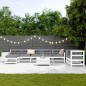 vidaXL Juego de sofás de jardín 10 pzas madera maciza de pino blanco vidaXL Juego de sofás de jardín 10 pzas madera maciza de pino blanco