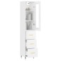 vidaXL Aparador alto madera contrachapada blanco brillo 34,5x34x180 cm vidaXL Aparador alto madera contrachapada blanco brillo 34,5x34x180 cm