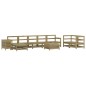 vidaXL Juego de sofás de jardín 10 pzas madera de pino impregnada vidaXL Juego de sofás de jardín 10 pzas madera de pino impregnada