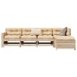 vidaXL Juego de sofás de jardín 5 piezas madera maciza de pino vidaXL Juego de sofás de jardín 5 piezas madera maciza de pino