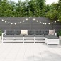 vidaXL Juego de sofás de jardín 6 piezas madera maciza pino blanco vidaXL Juego de sofás de jardín 6 piezas madera maciza pino blanco