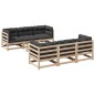 vidaXL Set de sofás jardín 7 pzas con cojines madera maciza pino vidaXL Set de sofás jardín 7 pzas con cojines madera maciza pino