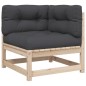 vidaXL Set de sofás jardín 7 pzas con cojines madera maciza pino vidaXL Set de sofás jardín 7 pzas con cojines madera maciza pino