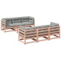 vidaXL Set de sofás jardín 7 pzas con cojines madera abeto Douglas vidaXL Set de sofás jardín 7 pzas con cojines madera abeto Douglas