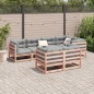 vidaXL Juego de sofás de jardín 7 pzas madera maciza de abeto Douglas vidaXL Juego de sofás de jardín 7 pzas madera maciza de abeto Douglas