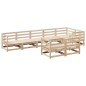 vidaXL Juego de sofás de jardín 8 pzas madera maciza de pino vidaXL Juego de sofás de jardín 8 pzas madera maciza de pino