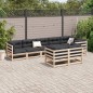 vidaXL Juego de sofás de jardín 8 pzas madera maciza de pino vidaXL Juego de sofás de jardín 8 pzas madera maciza de pino