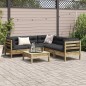 vidaXL Juego de sofás jardín 6 pzas con cojines madera pino impregnada vidaXL Juego de sofás jardín 6 pzas con cojines madera pino impregnada