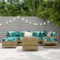 vidaXL Juego de sofás de jardín 7 pzas madera de pino impregnada vidaXL Juego de sofás de jardín 7 pzas madera de pino impregnada