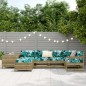 vidaXL Juego de sofás de jardín 7 pzas madera de pino impregnada vidaXL Juego de sofás de jardín 7 pzas madera de pino impregnada