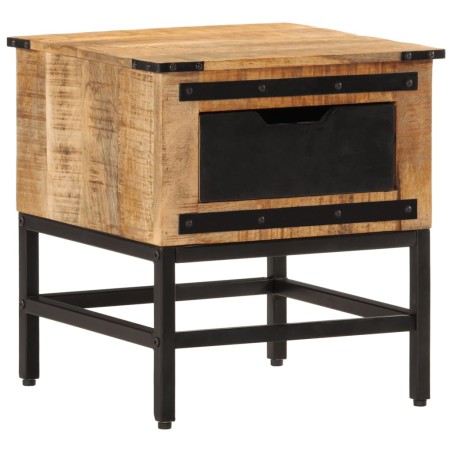 vidaXL Mesita de noche madera maciza de mango 40x40x45 cm