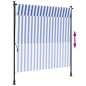 vidaXL Persiana enrollable exterior tela acero azul blanco 200x270 cm vidaXL Persiana enrollable exterior tela acero azul blanco 200x270 cm