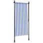 vidaXL Persiana enrollable exterior tela acero azul blanco 120x270 cm vidaXL Persiana enrollable exterior tela acero azul blanco 120x270 cm