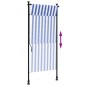 vidaXL Persiana enrollable exterior tela acero azul blanco 120x270 cm vidaXL Persiana enrollable exterior tela acero azul blanco 120x270 cm