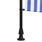 vidaXL Persiana enrollable exterior tela acero azul blanco 120x270 cm vidaXL Persiana enrollable exterior tela acero azul blanco 120x270 cm