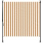 vidaXL Persiana enrollable exterior tela acero naranja y blanco vidaXL Persiana enrollable exterior tela acero naranja y blanco