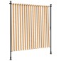 vidaXL Persiana enrollable exterior tela acero naranja y blanco vidaXL Persiana enrollable exterior tela acero naranja y blanco
